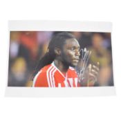 Signed Kenwyn Jones A4 colour photograph, Stoke City