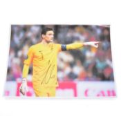 Signed Hugo Lloris A4 colour photograph, France