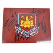 Signed West Ham United 5x7 colour club badge