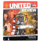 Manchester United vs Cambridge signed matchday programme