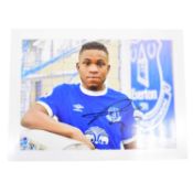 Signed Ademola Lookman 5x7 colour photograph, Everton