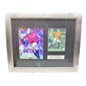 Signed Eric Cantona framed display