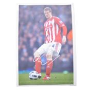 Signed Robert Huth A4 colour photograph, Stoke City