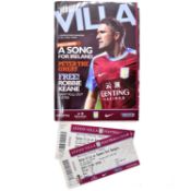 Aston Villa vs QPR signed matchday programme