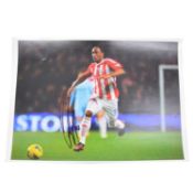 Signed Cameron Jerome A4 colour photograph, Stoke City