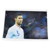 Signed Gary Cahill A4 colour photograph, England