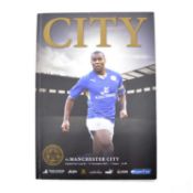 Leicester City vs Manchester City matchday programme, signed by Tom Meighan