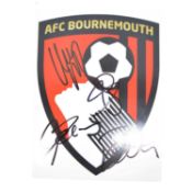 Bournemouth signed 6x8 club badge