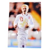 Signed Will Hughes A4 colour photograph, England U21