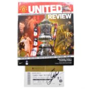 Manchester United vs Cambridge signed matchday programme