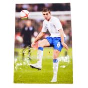 Signed Jordan Henderson A4 colour photograph, England U21
