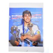 Signed Sergio Aguero A4 colour photograph, Argentina