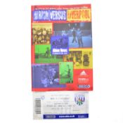 West Brom vs Liverpool matchday programme, signed by