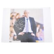 Signed Mark Hughes A4 colour photograph, Manchester City