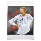 Signed Peter Crouch A4 colour photograph, England