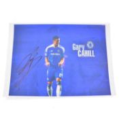 Signed Gary Cahill A4 colour photograph, Chelsea