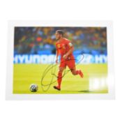 Signed Eden Hazard 5x7 colour photograph, Belgium