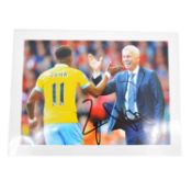 Signed Wilfred Zaha and Alan Pardew 5x7 colour photograph, Crystal Palace