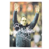 Signed Martin O'Neil A4 colour photograph, Sunderland