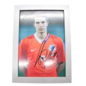 Signed Robin Van Persie framed picture