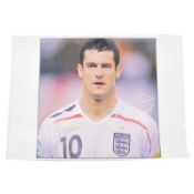 Signed David Nugent 8x8 colour picture, England