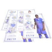 Four Signed Leicester City posters