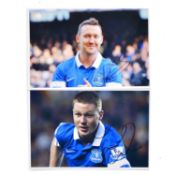 Signed Aiden McGeady and James McCarty 6x4 colour photographs, Everton