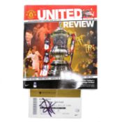Manchester United vs Cambridge signed matchday programme