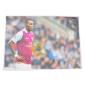 Signed Christian Benteke A4 coloured photograph, Aston Villa