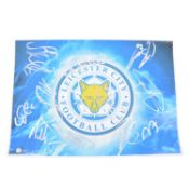 Signed A4 Leicester City colour club badge