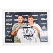 Signed Frank Lampard and Mason Mount 5x7 colour photograph, Derby County