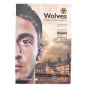 Wolves vs Manchester United matchday programme, signed by Richard Stearman