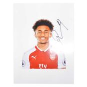 Signed Reiss Nelson 5x5 colour photograph, Arsenal