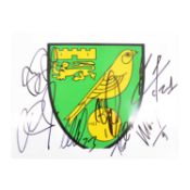 Signed Norwich City 5x7 club badge