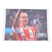 Signed Ryan Shawcross A4 colour photograph, Stoke City