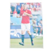 Signed Michael Keane A4 photograph, Manchester United