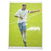 Signed Jermaine Beckford A4 colour picture, Leicester City