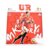 Manchester United vs Tottenham matchday programme, signed by Henrikh Mkhitaryan