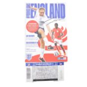 England U21 vs Andorra U21 signed matchday programme