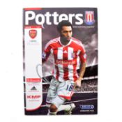 Stoke City vs Arsenal signed matchday programme, including Jermaine Pennant