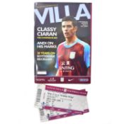 Aston Villa vs Tottenham signed matchday programme