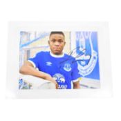 Signed Ademola Lookman 5x7 colour photograph, Everton