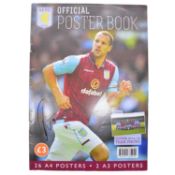 Signed Aston Villa official poster book, 2014/2015