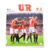 Manchester United vs Stoke matchday programme, signed by Joe Allen
