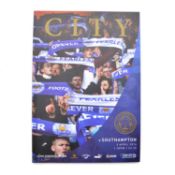 Leicester City vs Southampton signed matchday programme, including Peter Shilton