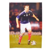 Signed Charlie Adam A4 colour photograph, Scotland