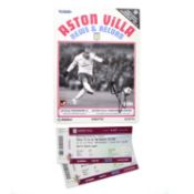 Aston Villa vs Manchester United signed matchday programme