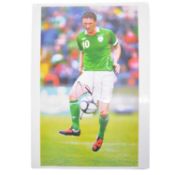 Signed Robbie Keane A4 coloured photograph, Republic of Ireland