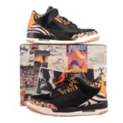 Nike Air Jorden 3, black/multi/dark mocha, UK11,
