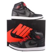Nike Jordan 1 Retro High OG, black/gym red-black-white, UK10.5,